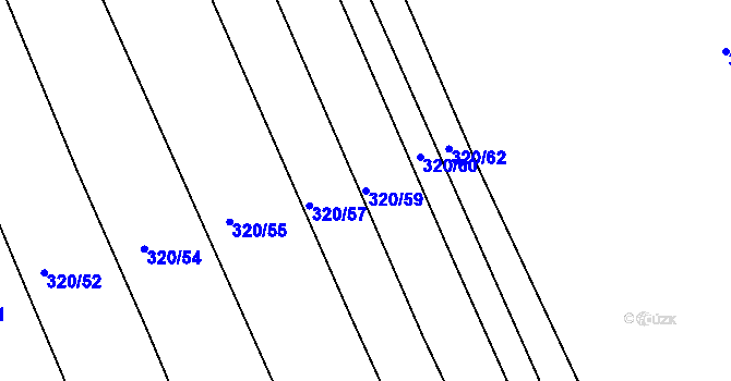 Parcela st. 320/59 v KÚ Kosičky, Katastrální mapa