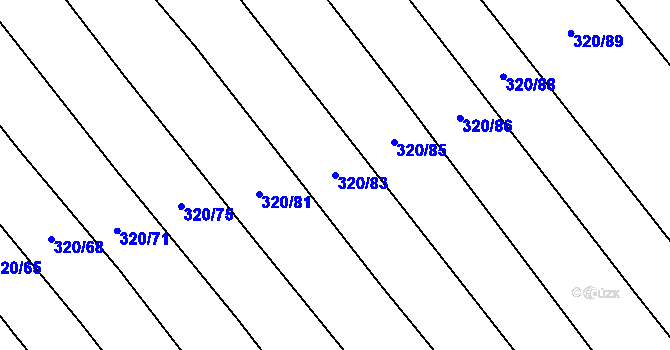 Parcela st. 320/83 v KÚ Kosičky, Katastrální mapa