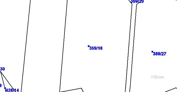 Parcela st. 359/18 v KÚ Kosičky, Katastrální mapa