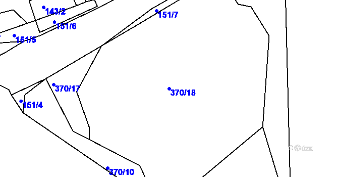 Parcela st. 370/18 v KÚ Kosičky, Katastrální mapa