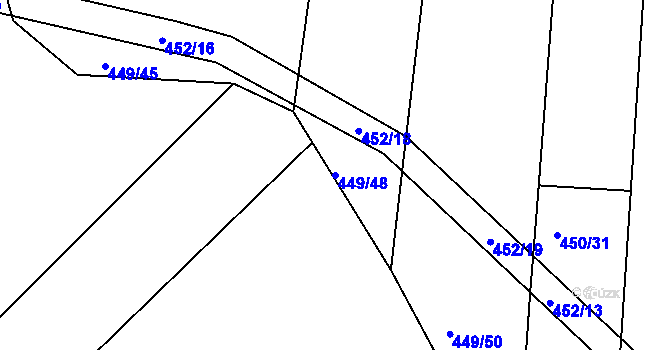Parcela st. 449/48 v KÚ Kosičky, Katastrální mapa
