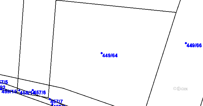 Parcela st. 449/64 v KÚ Kosičky, Katastrální mapa