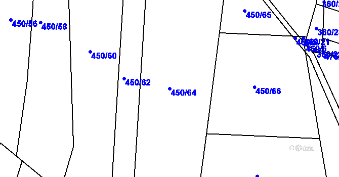 Parcela st. 450/64 v KÚ Kosičky, Katastrální mapa