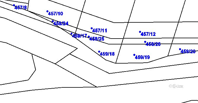 Parcela st. 459/18 v KÚ Kosičky, Katastrální mapa