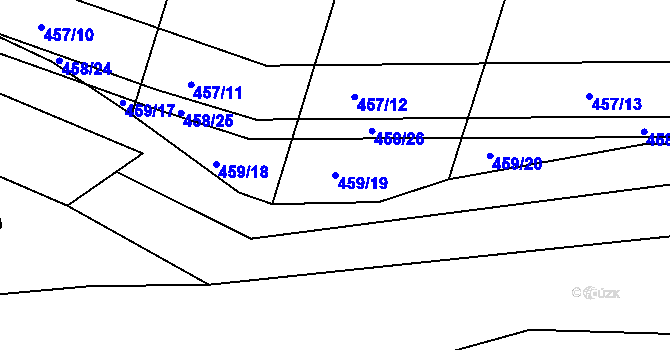Parcela st. 459/19 v KÚ Kosičky, Katastrální mapa