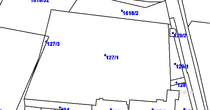 Parcela st. 127/1 v KÚ Kosmonosy, Katastrální mapa
