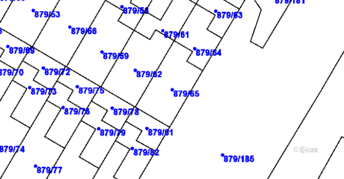 Parcela st. 879/65 v KÚ Kosmonosy, Katastrální mapa