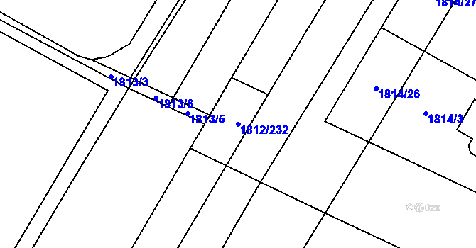 Parcela st. 1812/232 v KÚ Kosmonosy, Katastrální mapa