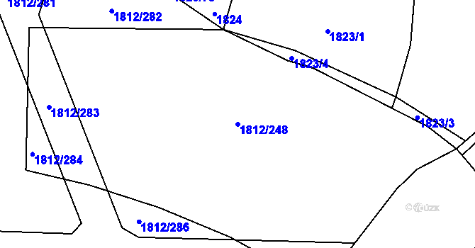 Parcela st. 1812/248 v KÚ Kosmonosy, Katastrální mapa