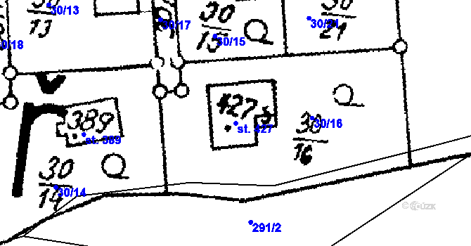 Parcela st. 427 v KÚ Kosoř, Katastrální mapa