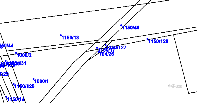 Parcela st. 784/26 v KÚ Kosova Hora, Katastrální mapa