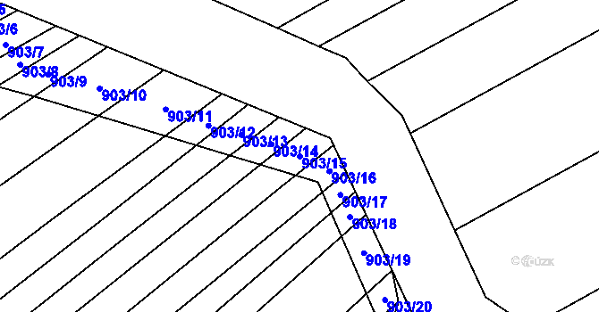 Parcela st. 903/15 v KÚ Kostelany nad Moravou, Katastrální mapa