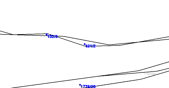 Parcela st. 121/2 v KÚ Jaroslavice u Kostelce, Katastrální mapa