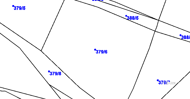 Parcela st. 379/6 v KÚ Jaroslavice u Kostelce, Katastrální mapa