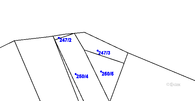 Parcela st. 247/3 v KÚ Kostelec u Jihlavy, Katastrální mapa