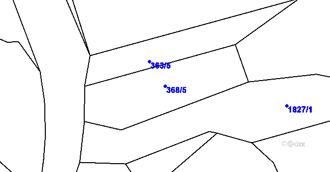 Parcela st. 368/5 v KÚ Kostelec u Jihlavy, Katastrální mapa