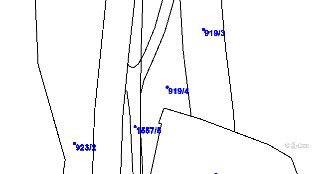 Parcela st. 919/4 v KÚ Kostelec u Zlína, Katastrální mapa