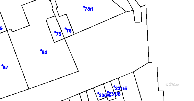 Parcela st. 81 v KÚ Kostelec na Hané, Katastrální mapa