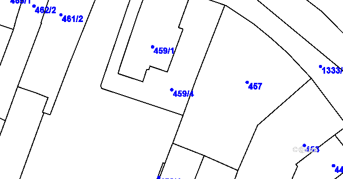 Parcela st. 459/4 v KÚ Kostelec na Hané, Katastrální mapa