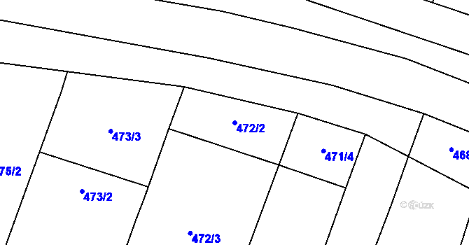 Parcela st. 472/2 v KÚ Kostelec na Hané, Katastrální mapa