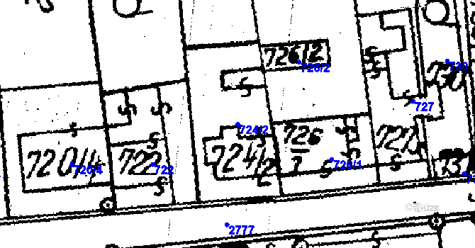 Parcela st. 724/2 v KÚ Kostelec na Hané, Katastrální mapa