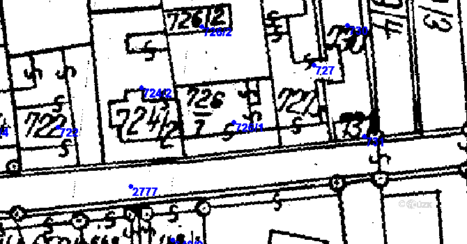 Parcela st. 726/1 v KÚ Kostelec na Hané, Katastrální mapa
