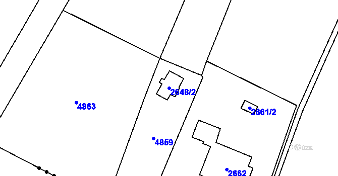 Parcela st. 2648/2 v KÚ Kostelec na Hané, Katastrální mapa
