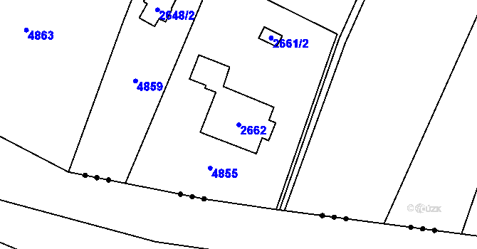 Parcela st. 2662 v KÚ Kostelec na Hané, Katastrální mapa