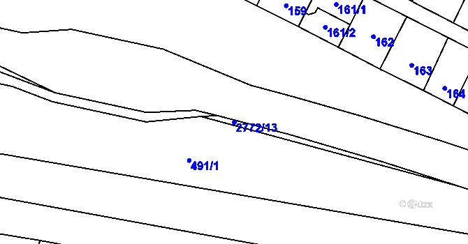 Parcela st. 2772/13 v KÚ Kostelec na Hané, Katastrální mapa