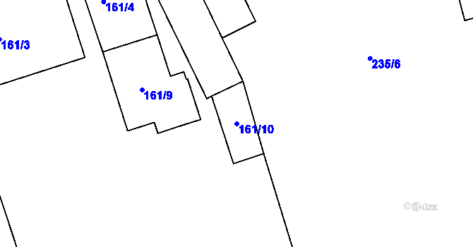 Parcela st. 161/10 v KÚ Kostelec nad Černými lesy, Katastrální mapa
