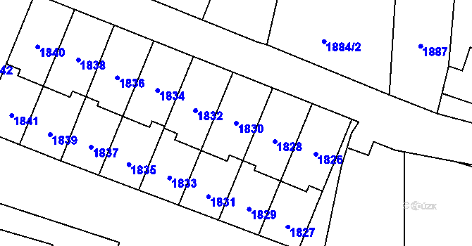 Parcela st. 1830 v KÚ Kostelec nad Černými lesy, Katastrální mapa