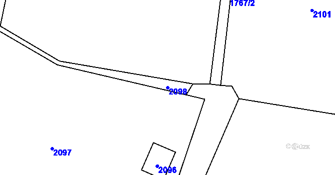 Parcela st. 2098 v KÚ Kostelec nad Černými lesy, Katastrální mapa