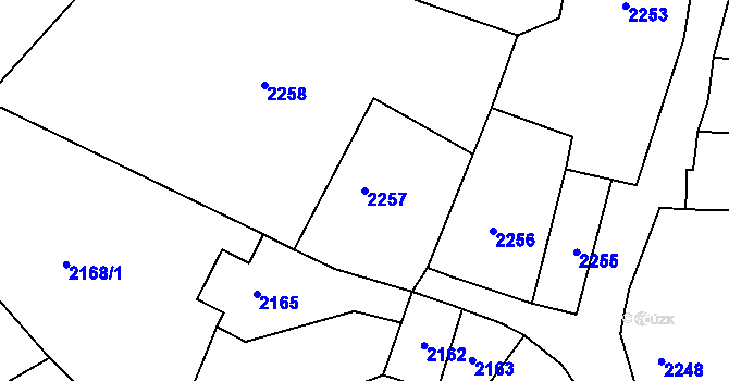 Parcela st. 2257 v KÚ Kostelec nad Černými lesy, Katastrální mapa