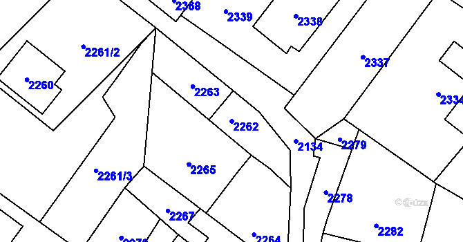 Parcela st. 2262 v KÚ Kostelec nad Černými lesy, Katastrální mapa