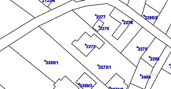 Parcela st. 2272 v KÚ Kostelec nad Černými lesy, Katastrální mapa