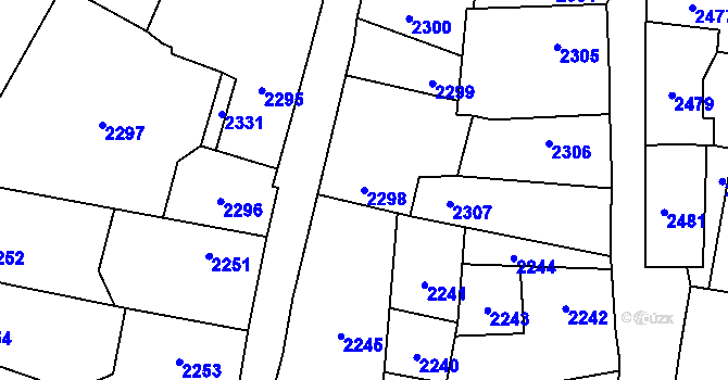 Parcela st. 2298 v KÚ Kostelec nad Černými lesy, Katastrální mapa
