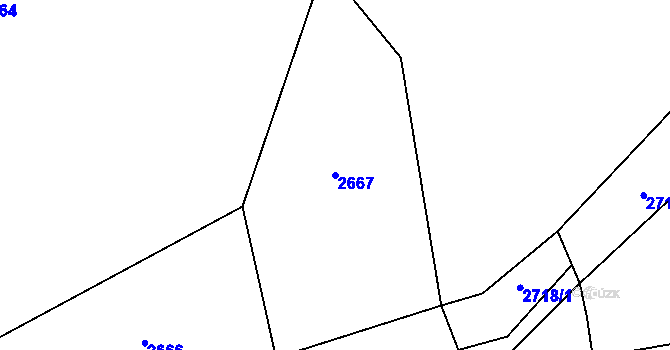 Parcela st. 2667 v KÚ Kostelec nad Černými lesy, Katastrální mapa