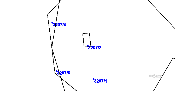 Parcela st. 3207/2 v KÚ Kostelec nad Černými lesy, Katastrální mapa
