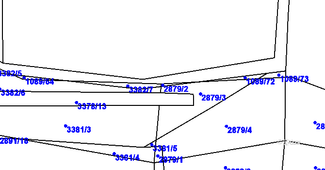 Parcela st. 2879/2 v KÚ Kostelec nad Černými lesy, Katastrální mapa