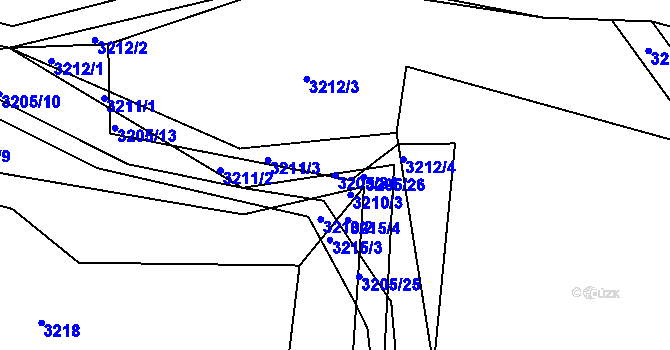 Parcela st. 3205/24 v KÚ Kostelec nad Černými lesy, Katastrální mapa