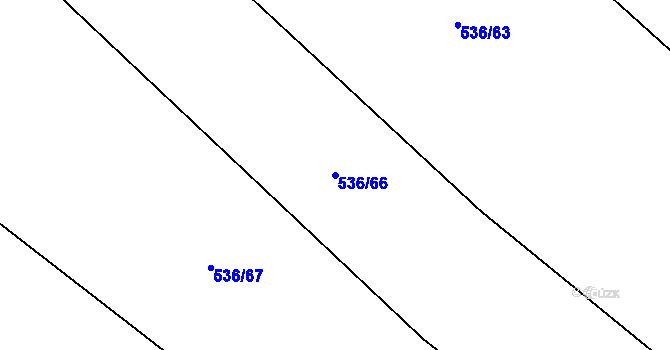 Parcela st. 536/66 v KÚ Kostelec nad Labem, Katastrální mapa