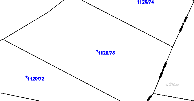 Parcela st. 1120/73 v KÚ Kostelec nad Labem, Katastrální mapa