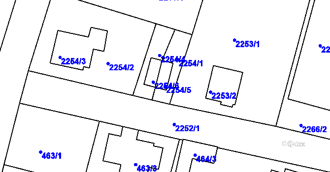 Parcela st. 2254/5 v KÚ Kostelec nad Orlicí, Katastrální mapa