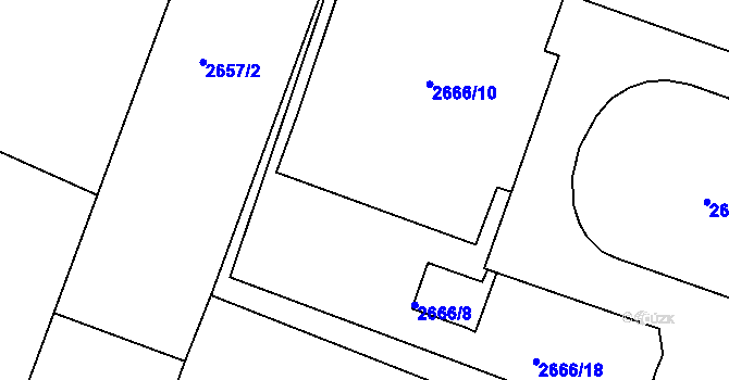 Parcela st. 2666/9 v KÚ Kostelec nad Orlicí, Katastrální mapa