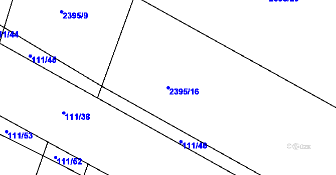 Parcela st. 2395/16 v KÚ Kostelec nad Orlicí, Katastrální mapa