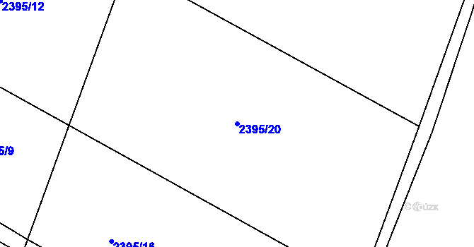 Parcela st. 2395/20 v KÚ Kostelec nad Orlicí, Katastrální mapa