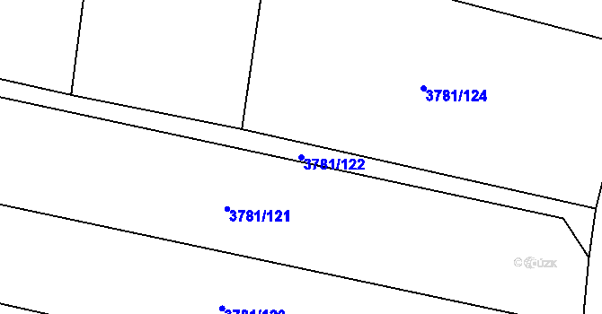 Parcela st. 3781/122 v KÚ Kostelec nad Orlicí, Katastrální mapa