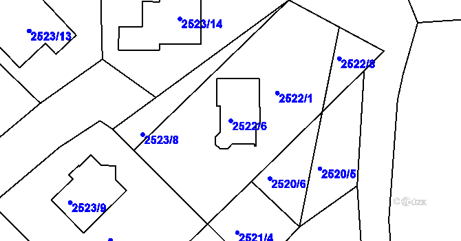 Parcela st. 2522/6 v KÚ Kostelec nad Orlicí, Katastrální mapa