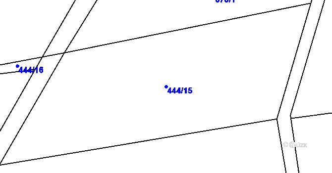 Parcela st. 444/15 v KÚ Zahrádka u Kovářova, Katastrální mapa