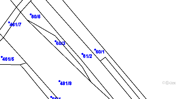 Parcela st. 60/1 v KÚ Zahrádka u Kovářova, Katastrální mapa
